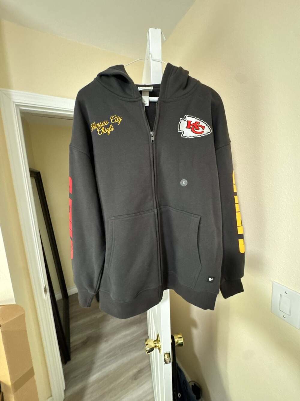 The Wild Collective x PacSun Kansas City Chiefs Full-Zip Washed Black Hoodie